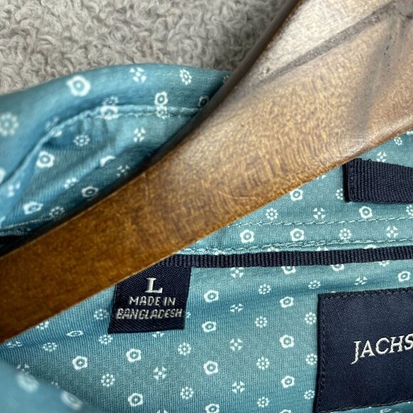 NWOT Jachs New York Men's L Tribeca Short Sleeve Button Up Shirt Pattern - Picture 7 of 9